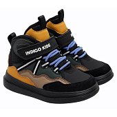 Ботинки детские Indigo Kids 97-055C черный-желтый 1